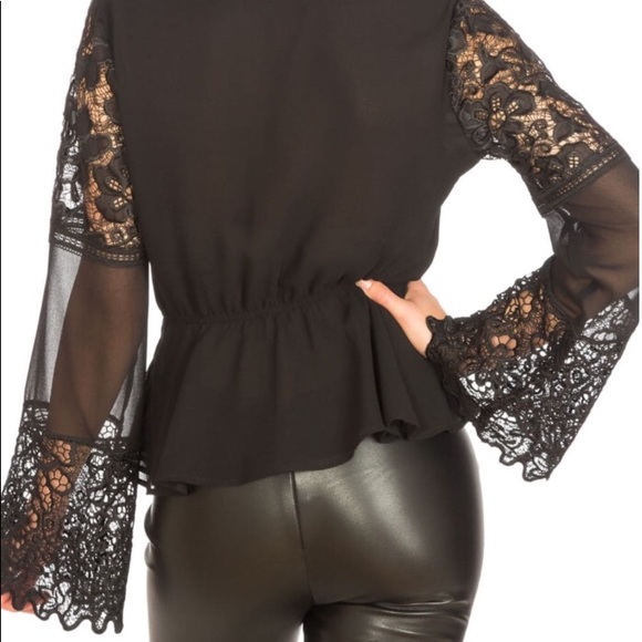 GUESS Lace-Trimmed Top - Picture 7 of 8